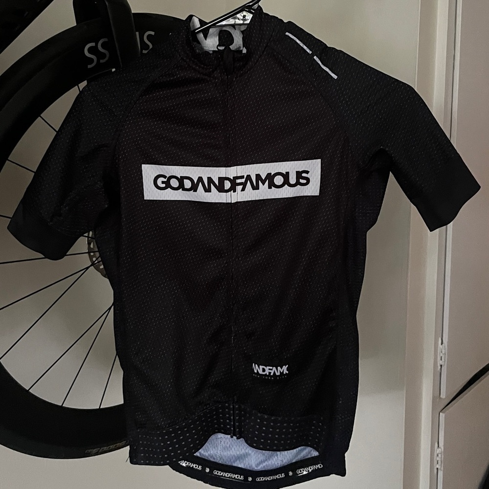 God and Famous cycling jersey XS